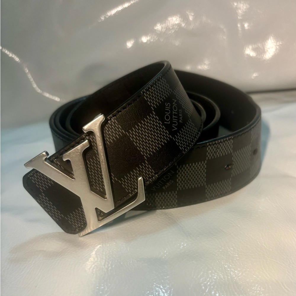 Louis Vuitton LV Initial Reversible Belt /36 Black